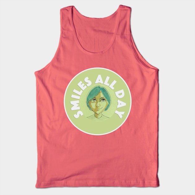 Smiles All Day Tank Top by MarkSolario